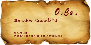 Obradov Csobád névjegykártya